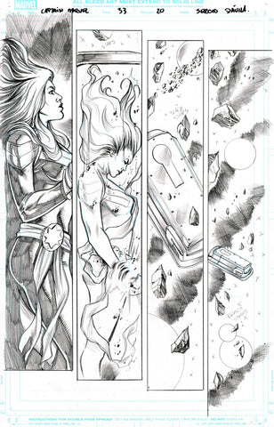 Sergio Davila Original Art Captain Marvel #33 Page 20