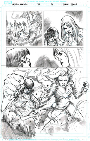 Sergio Davila Original Art Captain Marvel #33 Page 4