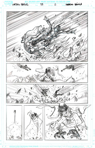 Sergio Davila Original Art Captain Marvel #33 Page 6