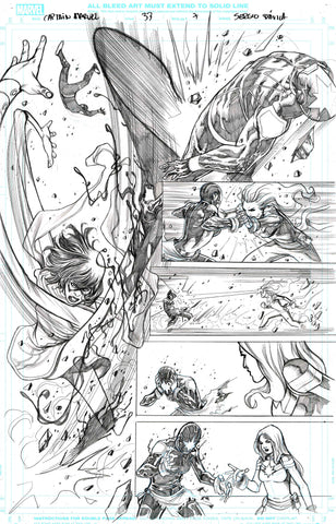 Sergio Davila Original Art Captain Marvel #33 Page 7