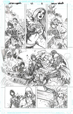 Sergio Davila Original Art Captain Marvel #33 Page 8