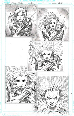 Sergio Davila Original Art Captain Marvel #34 Page 3