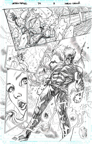 Sergio Davila Original Art Captain Marvel #34 Page 8