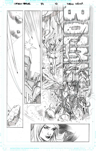 Sergio Davila Original Art Captain Marvel #34 Page 10