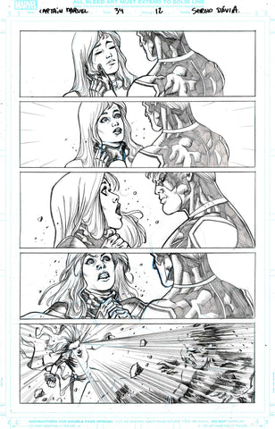 Sergio Davila Original Art Captain Marvel #34 Page 12