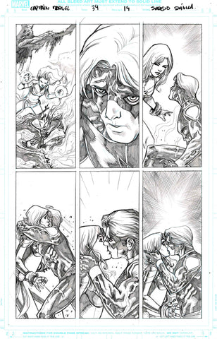 Sergio Davila Original Art Captain Marvel #34 Page 14