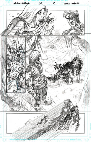 Sergio Davila Original Art Captain Marvel #34 Page 15