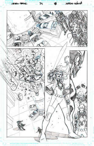 Sergio Davila Original Art Captain Marvel #34 Page 16