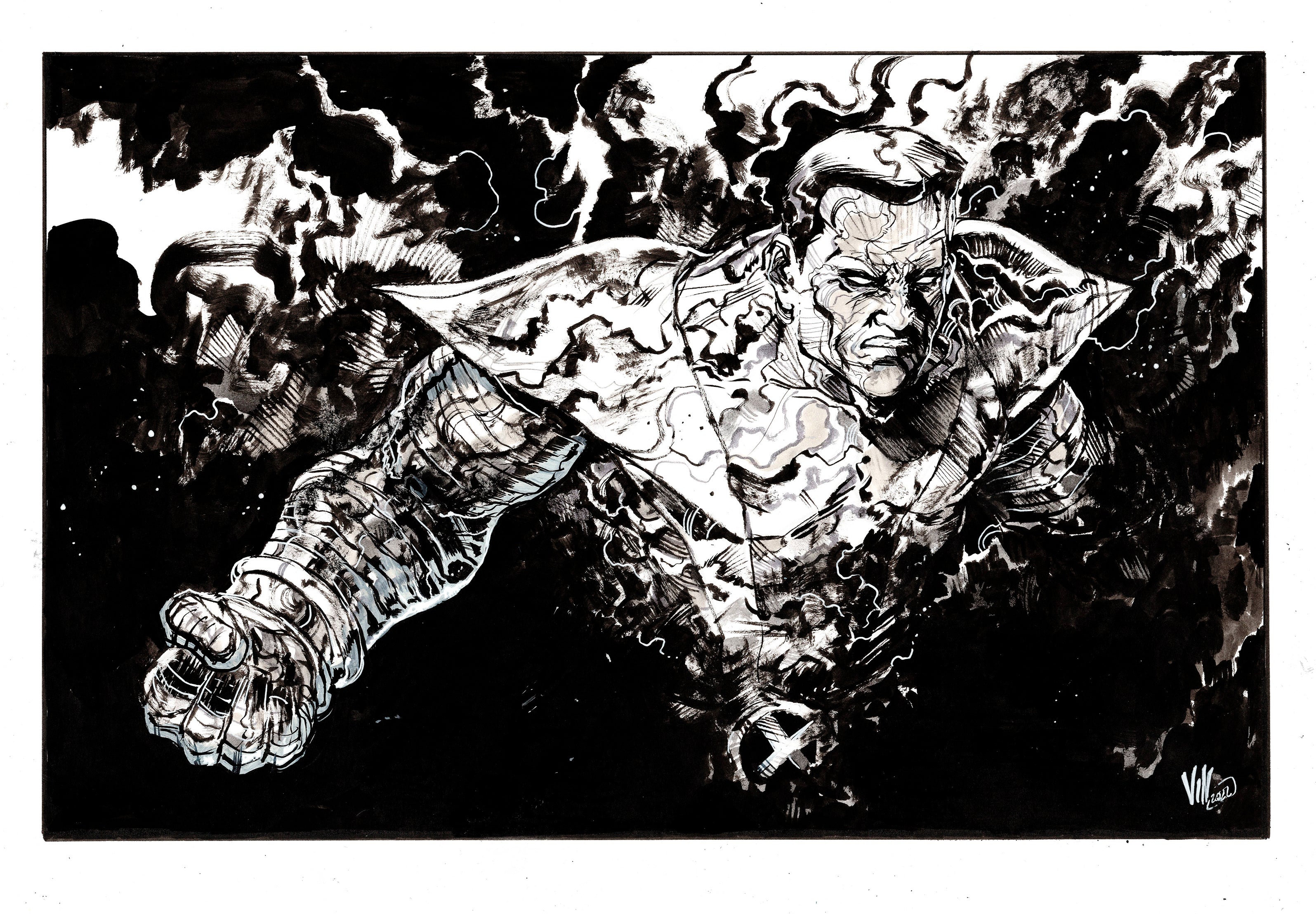 Vincenzo Riccardi Original Colossus Illustration