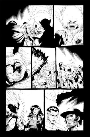 Victor Nava Original Art Inks Cosmic Ghost Rider Destroys Marvel History #1 Page 15