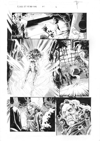 Francesco Mobili Original Art Avengers: Curse of the Man-Thing #1 Page 4