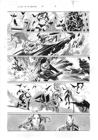Francesco Mobili Original Art Avengers: Curse of the Man-Thing #1 Page 19