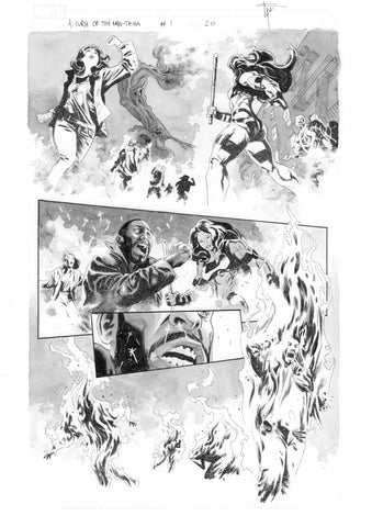 Francesco Mobili Original Art Avengers: Curse of the Man-Thing #1 Page 20