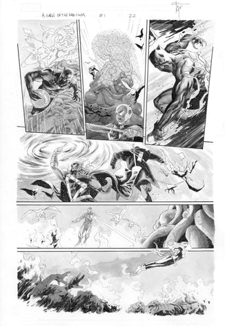 Francesco Mobili Original Art Avengers: Curse of the Man-Thing #1 Page 22
