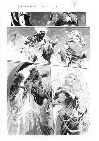 Francesco Mobili Original Art Avengers: Curse of the Man-Thing #1 Page 28