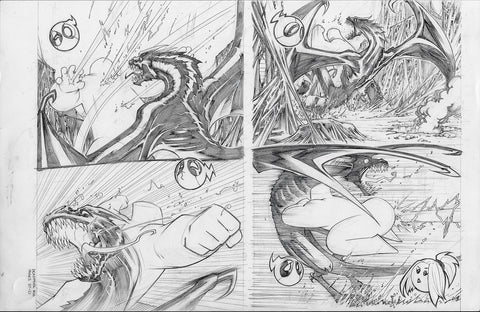Gerardo Sandoval Original Art Deadpool #10 Page 20-21
