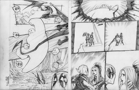 Gerardo Sandoval Original Art Deadpool #10 Page 22-23