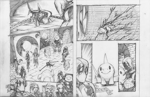 Gerardo Sandoval Original Art Deadpool #10 Page 28-29