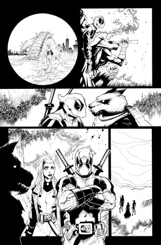 Victor Nava Original Art Inks Deadpool #5 Page 4