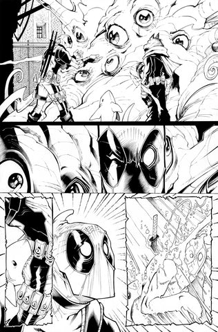 Victor Nava Original Art Inks Deadpool #5 Page 5