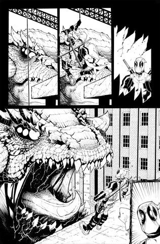 Victor Nava Original Art Inks Deadpool #5 Page 7