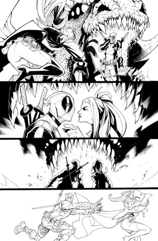 Victor Nava Original Art Inks Deadpool #5 Page 8