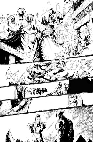 Victor Nava Original Art Inks Deadpool #5 Page 14