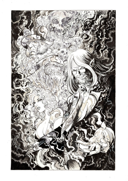 Vincenzo Riccardi Original Art The Electric Black #1 2nd Print Cover
