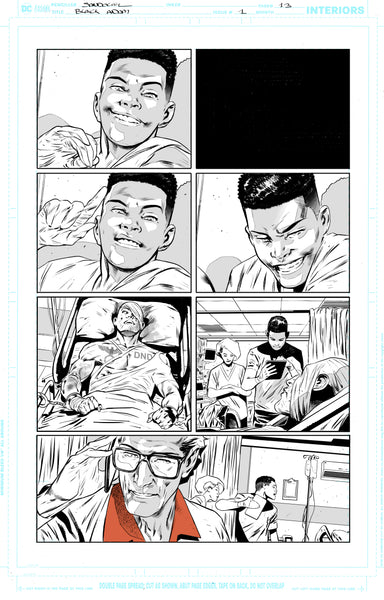 Rafa Sandoval Original Art Black Adam #1 Page 13 Malik First Appearance Page