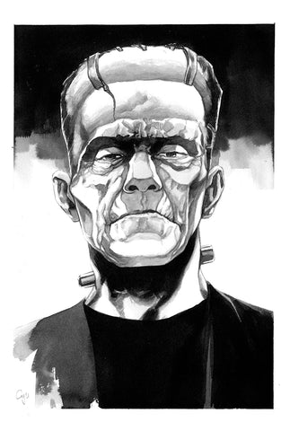 Guillaume Martinez Original Art Frankenstein Monster Horror Collection Illustration