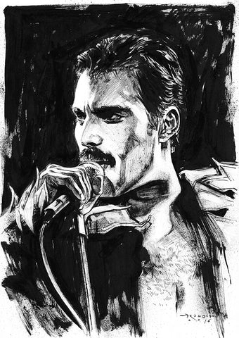 Ricardo Drumond Original Art Freddie Mercury Illustration