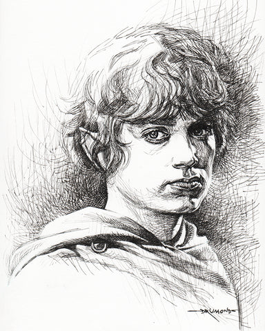 For Frodo Ricardo Ricardo Drumond Original Art Lord of the Rings Frodo Pen Illustration ...