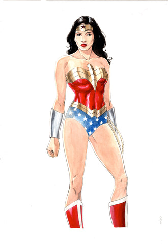 Guillaume Martinez Original Art Wonder Woman Website Banner Published Art Illustration