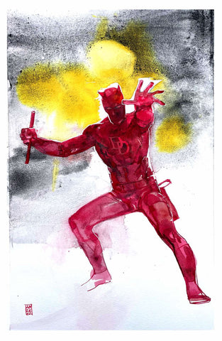Alex Maleev Original Art Daredevil Vol 1 #220 David Mazzucchelli Cover Tribute