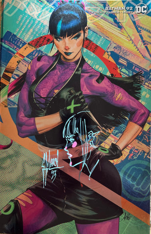 Rare Foil SDCC Exclusive Signed & Remarqued by Guillem March Batman #92 Punchline First App Artgerm Cover 1