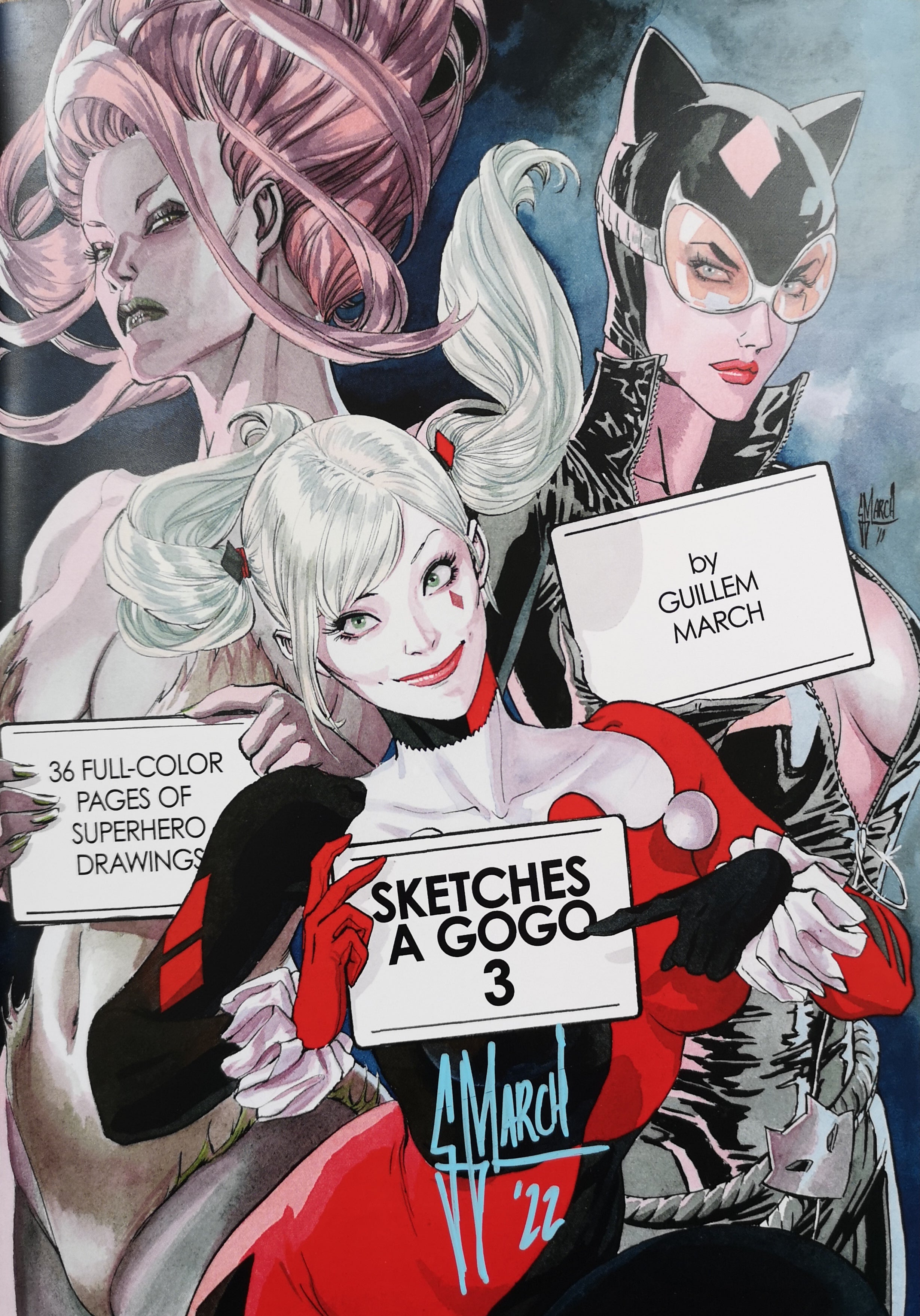 Guillem March Limited Holiday Bundle: x1 Character Headshot (Your Choice*) + Cover Girls 1 and 2 + Sketches A Gogo Sketchbooks 1, 2 and 3