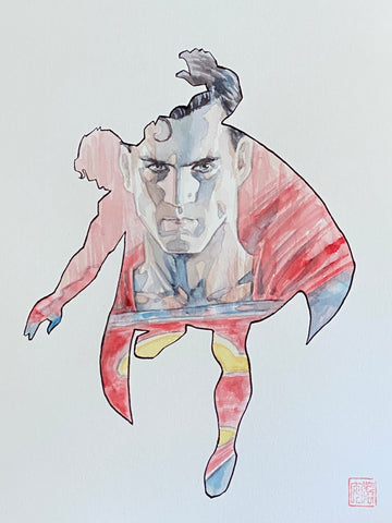 David Mack Original Art Superman Cover Study