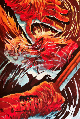 REMARQUED & SIGNED Francesco Mobili Daredevil 11x17" #2 Limited Edition Fan Expo Denver & Chicago Exclusive Fine Art Print