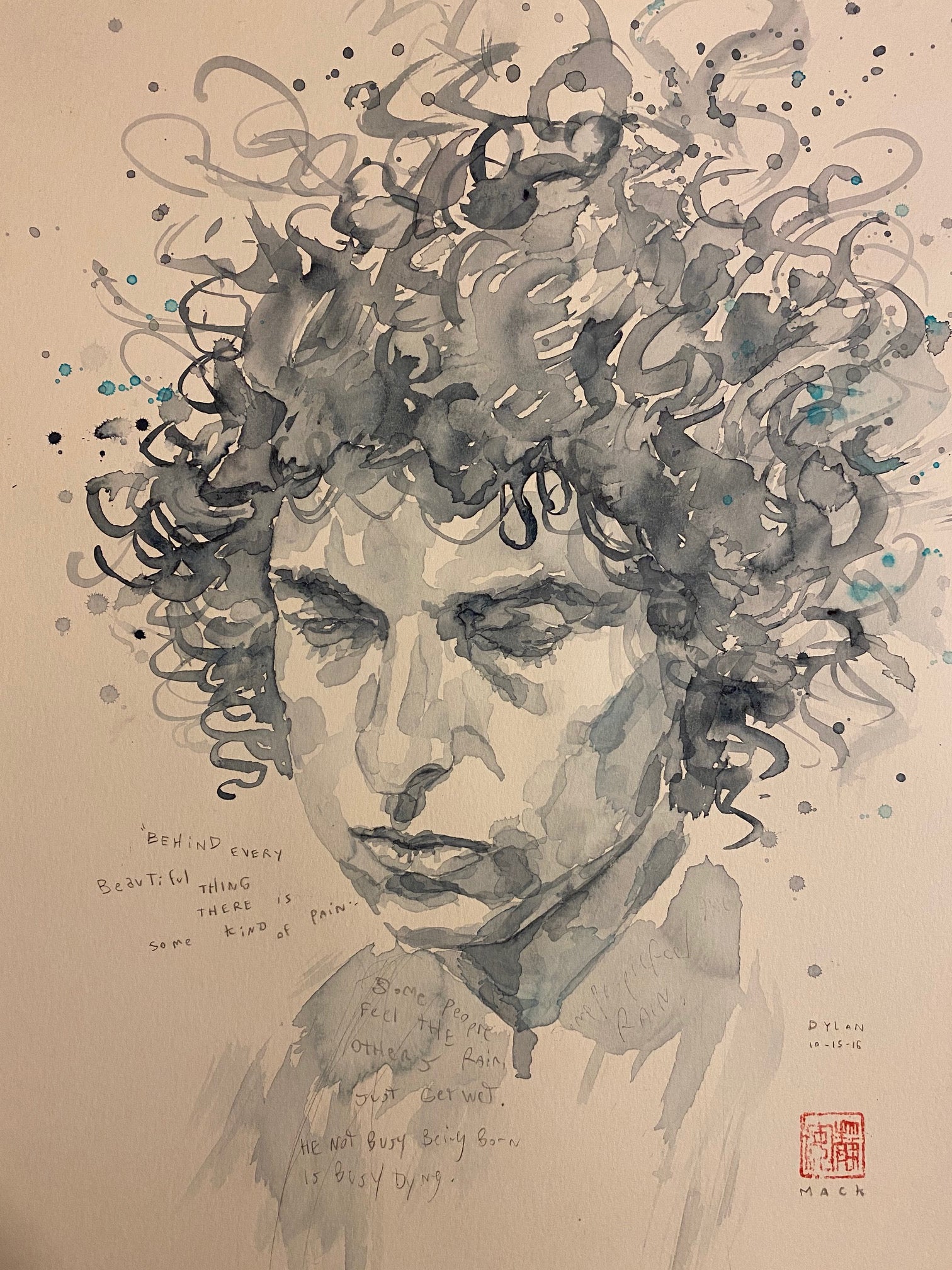 David Mack Original Art Bob Dylan Published Art