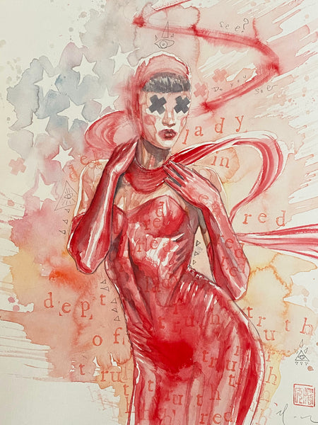 David Mack Original Art Department of Truth Illustration