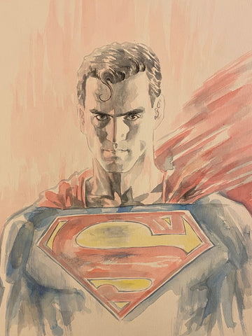 David Mack Original Art Superman #3 Cover & DC Official Print