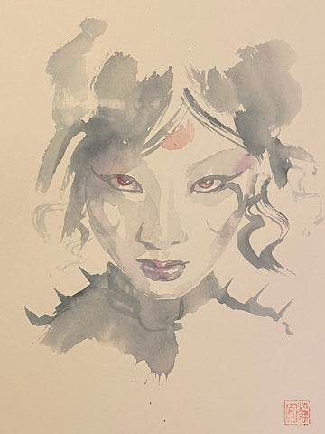 David Mack Original Art Kabuki T Shirt Design Illustration