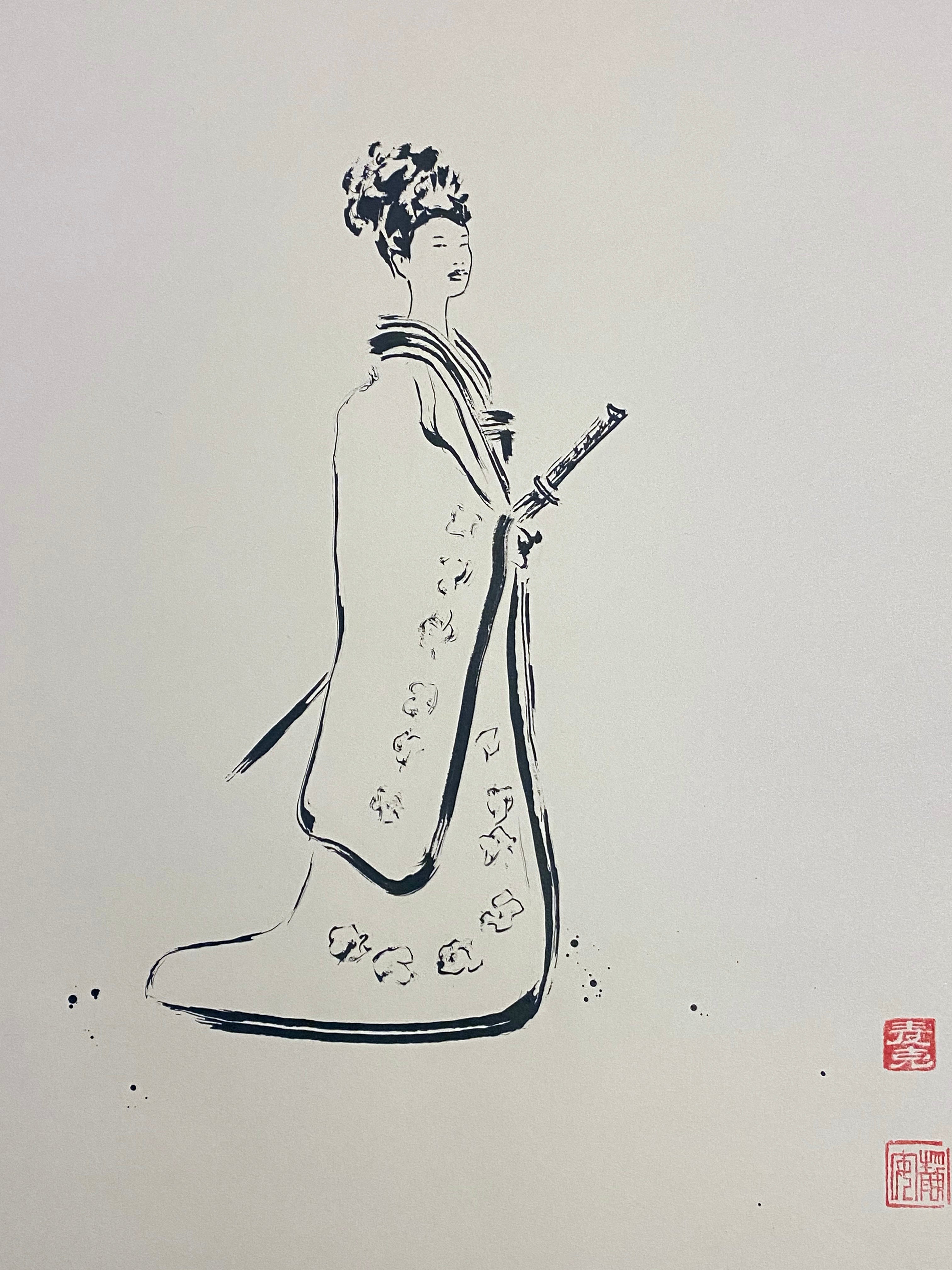 David Mack Original Art Everything Beautiful is Far Away Published Film Art Samurai 3