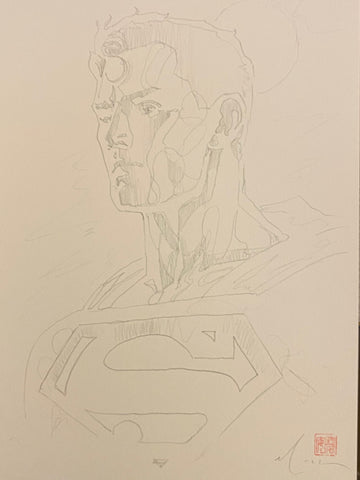 David Mack Original Art Action Comics #1003 Pencil Prelim