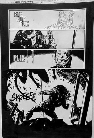 Alex Maleev Original Art Alien vs Predator: Eternal (1999) Page Reference 70