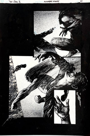 Alex Maleev Original Art Crow (1990's) Page Reference 48