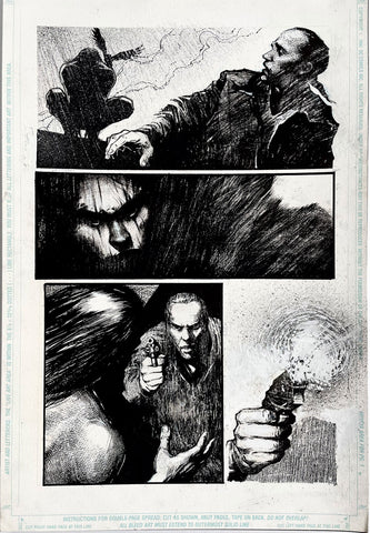 Alex Maleev Original Art Crow (1990's) Page Reference 49