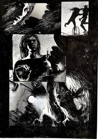 Alex Maleev Original Art Crow (1990's) Page Reference 50