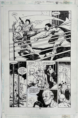 Alex Maleev Original Art Superman vs Predator (2008) Page Reference 77