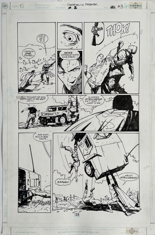 Alex Maleev Original Art Superman vs Predator (2008) Page Reference 82